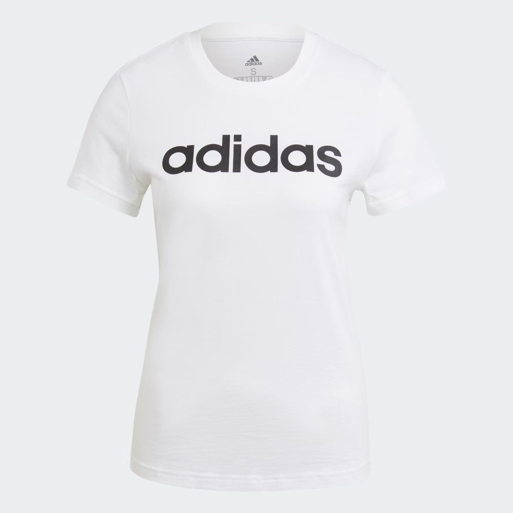 Adidas Essentials Slim Logo T-Shirt Blanc/Noir