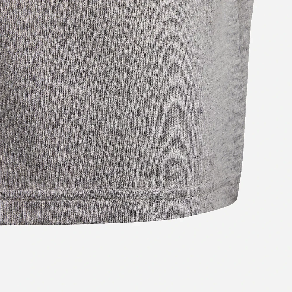 Tee-shirt à manches courtes coton à 3 bandes Essentials Gris