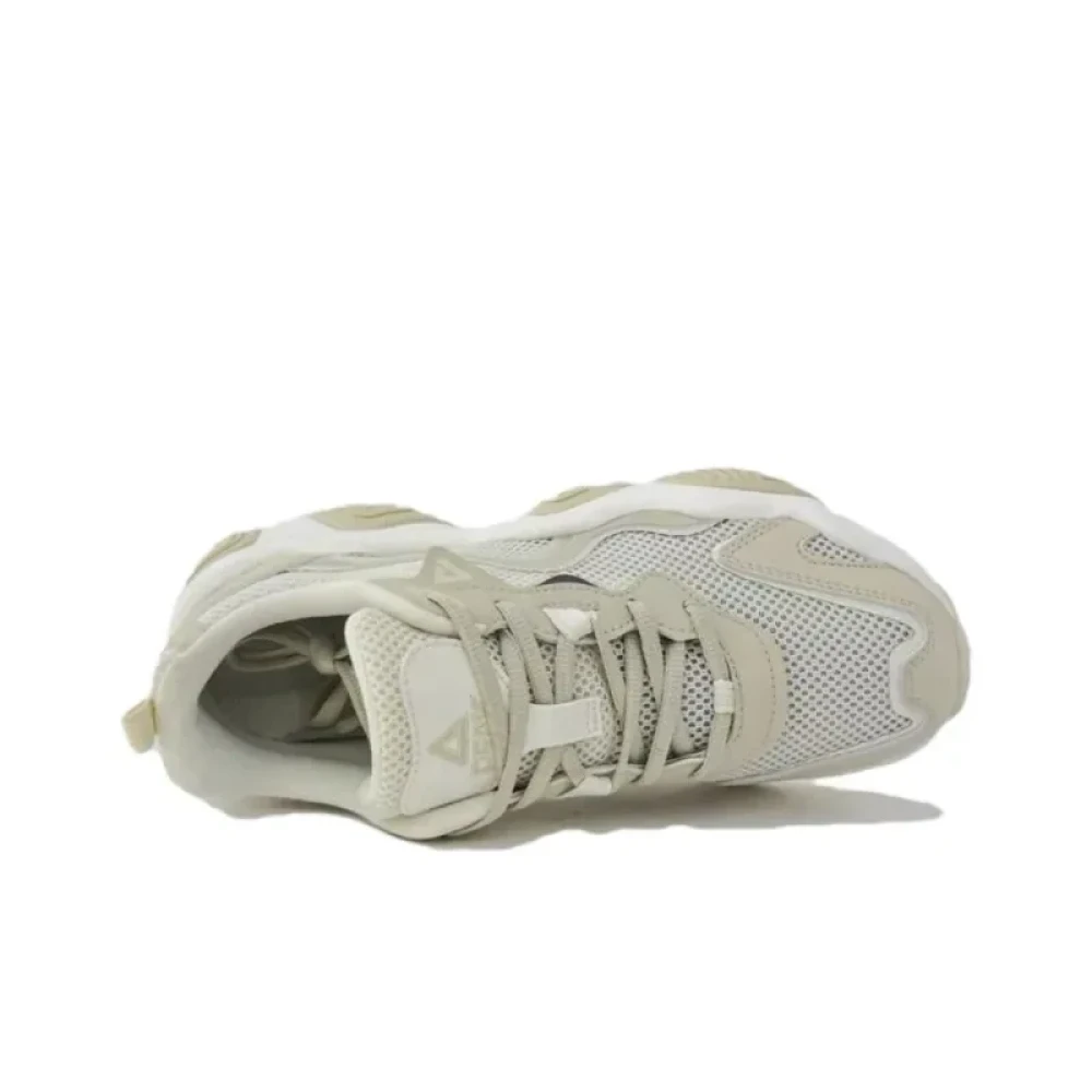 PEAK Breathable Low-Top Chunky Sneakers Women's White Khaki