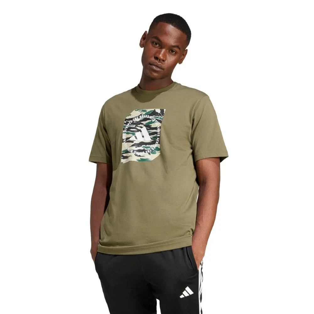 T-shirt graphique en forme de camouflage