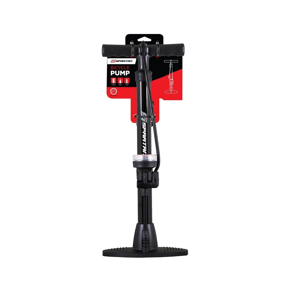 Pompe à vélo Spartan avec jauge