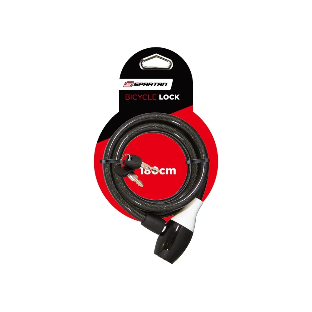 Spartan Cable Lock 180cm Noir