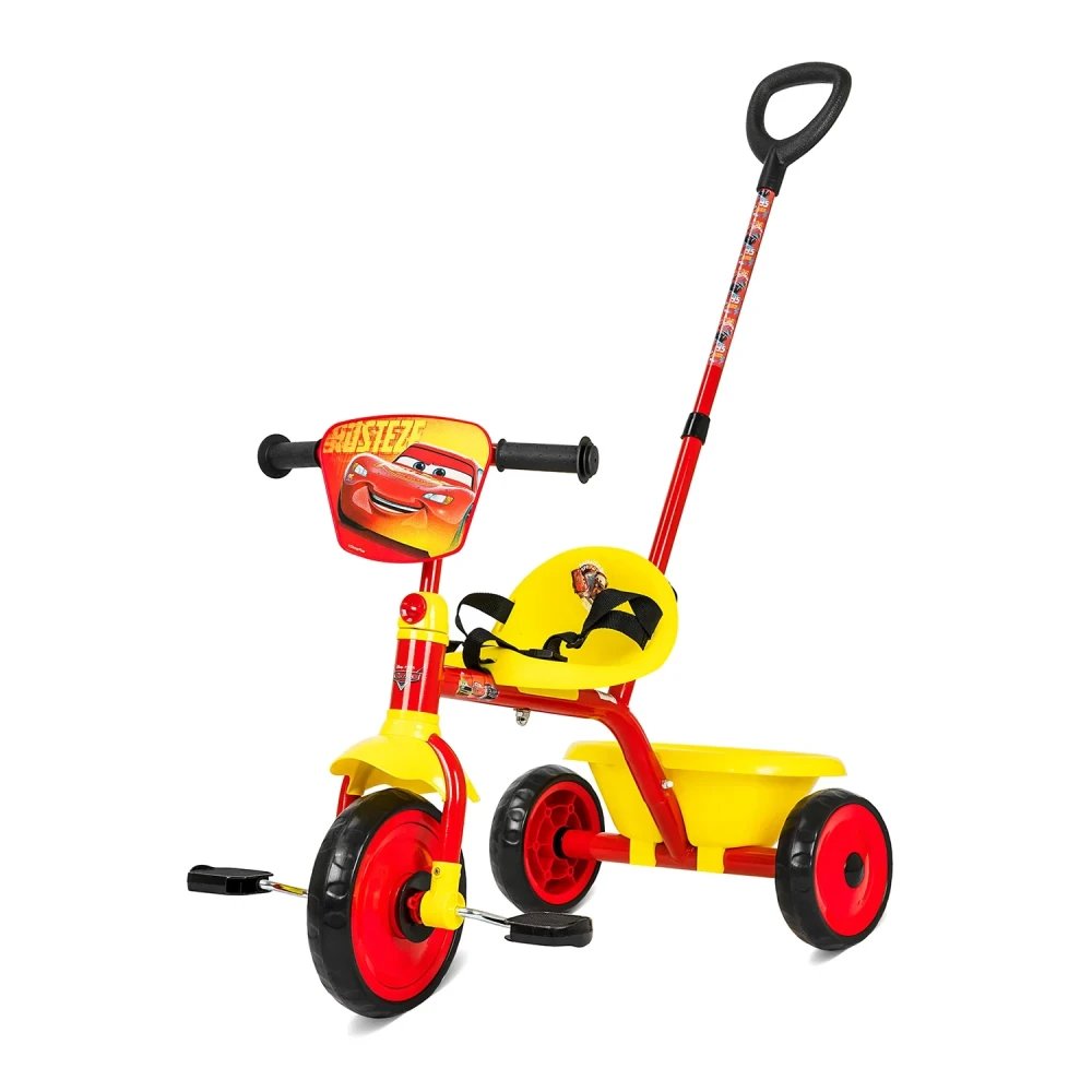 Tricycle pour enfants Spartan Disney Cars avec barre de poussée