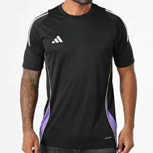 Tee Shirt A Bandes Tiro24 Jersey JW4374 Noir