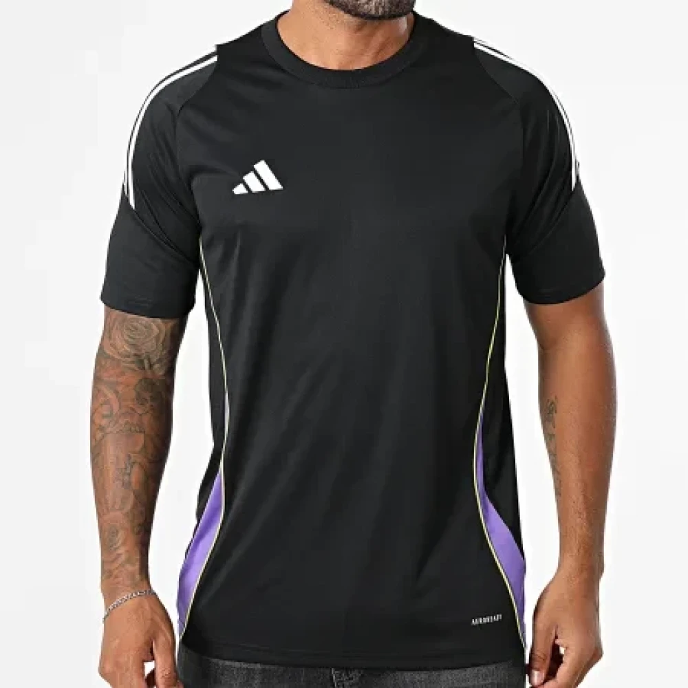 Tee Shirt A Bandes Tiro24 Jersey JW4374 Noir