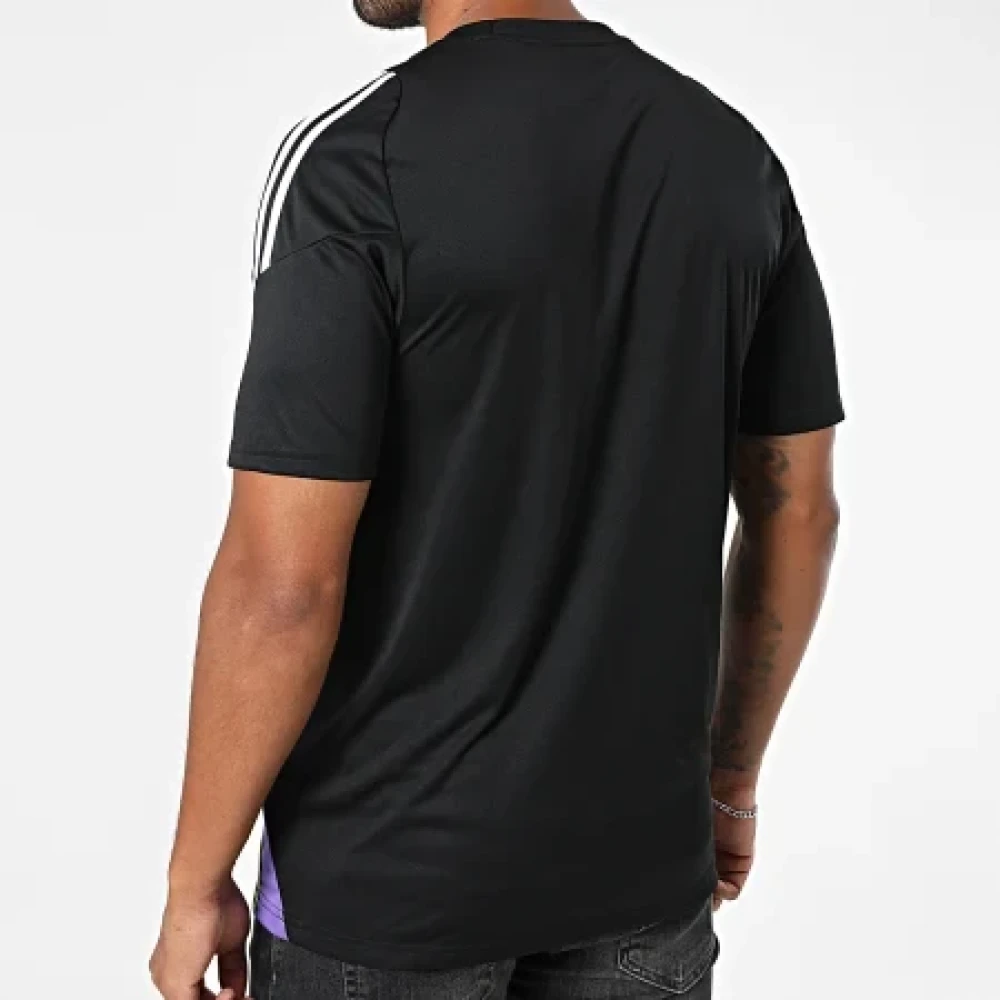 Tee Shirt A Bandes Tiro24 Jersey JW4374 Noir