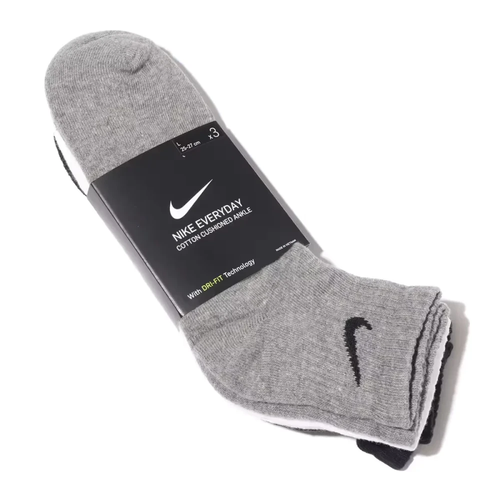 NIKE U NK EVERYDAY CUSH CHEVILLE 3PR MULTICOLORE